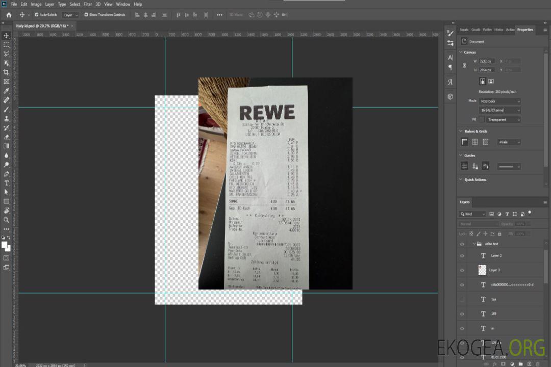 Reçu de paiement du groupe Rewe template Reçu de paiement du groupe Rewe template